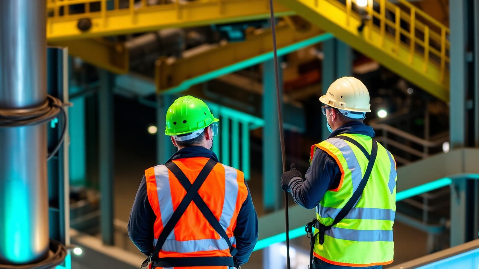 Maillon Ltd rope access technicians on site